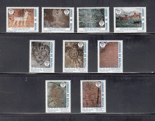 ARCHEOLOGY/CAVE PAINTINGS   Bolivia   93 set of 9   MNH   V853  