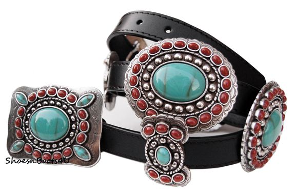 SSM LEATHER CONCHO BELT