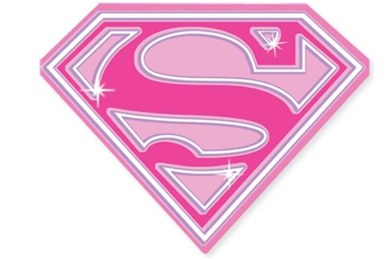 Supergirl Logo 8X10 T shirt Iron on transfer Pink  