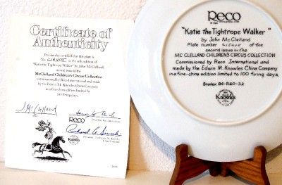 Katie The Tight Rope Walker Collector Plate John McClelland 