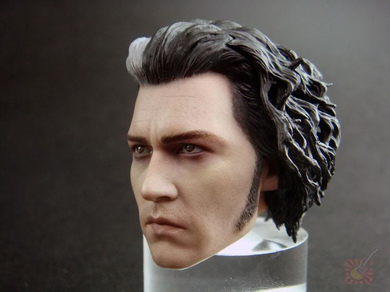 SCALE FIGURE HEAD SCULPT SWEENEY TODD JOHNNY DEPP HOT TOYS  