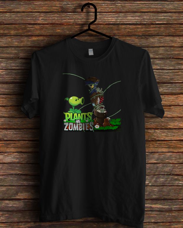 new plant vs zombie plants two zombies game t shirt  