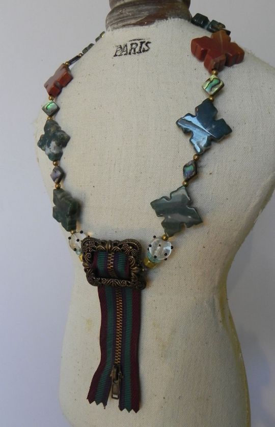   & Richard Emprise Mackenzie Childs Belt Way Zippity Necklace  