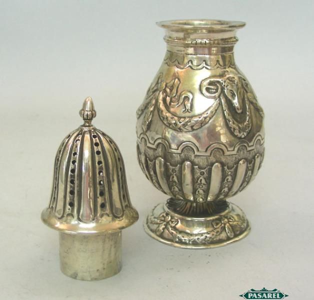 Rare Antique Italian Silver Sugar Caster Shaker Ca 1800  