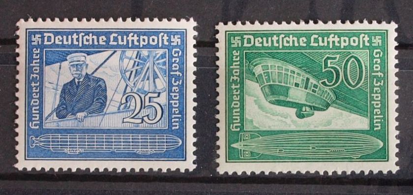 GERMANY 1938 ZEPPELIN Airship Hindenburg, MNH, $74  