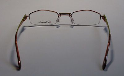 NEW NODOKA 10125 46 21 135 ORANGE/GREEN ASIAN STYLE RX EYEGLASSES 