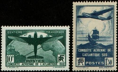 France 1936 Airmail ( 10F ) Scott c16 c17 Mint NH  