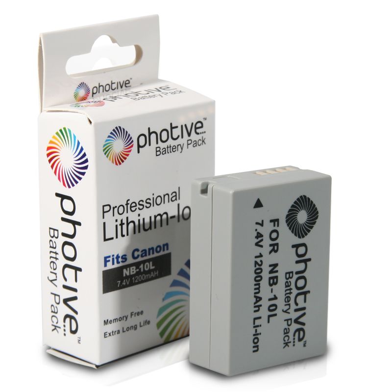 Photive Original NB 10L Ultra High Capacity Li ion Battery For Canon 