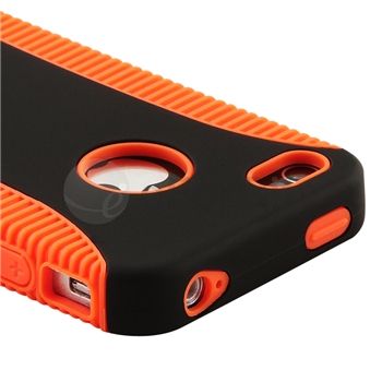 Hybrid Black/Orange Hard/TPU Soft Skin Case Cover+PRIVACY FILTER for 