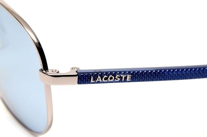 LACOSTE L 123S 045 SHINY SILVER L123S SUNGLASSES  