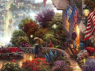 San Francisco Lombard Street 18x24 A/P Framed Limited Thomas Kinkade 