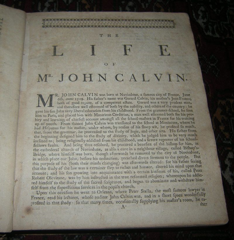 1762 JOHN CALVIN Reformed Christian Theology CALVINISM  