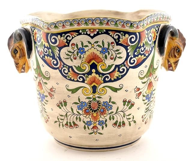 1792/FAIENCE PLANTER ROUEN FRANCE.  