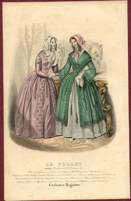 ORIGINAL FOLLET Hand colored engravings 1845  