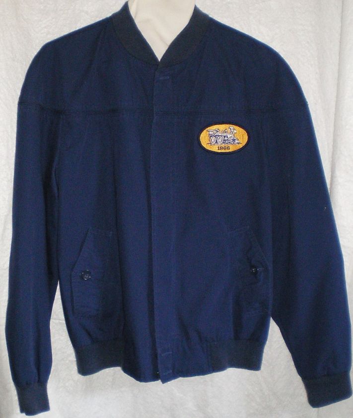 Blue Casual Jacket, 1866 Hartford RR Locomotive logo  