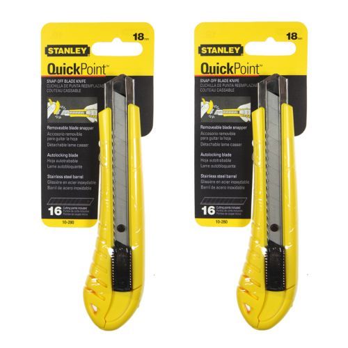   Quick Point Snap Off Knife Razor Utility 18mm 076174102802  