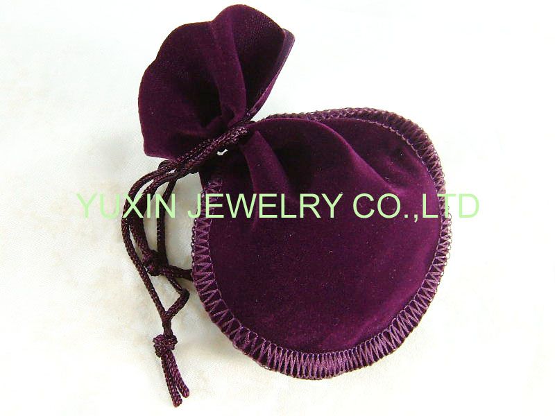 10 pcs Purple Velvet Gift Jewelry Bags Pouches YB06  