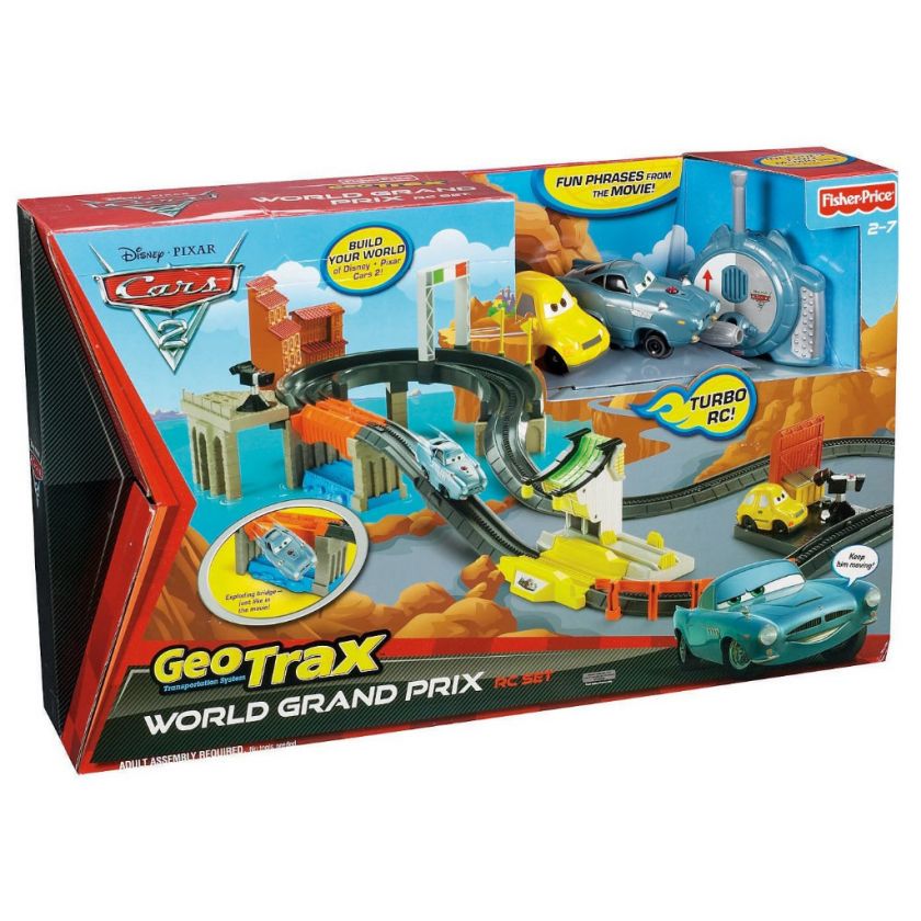 DISNEY CARS 2 GEOTRAX WORLD GRAND PRIX RC SET *NEW*  