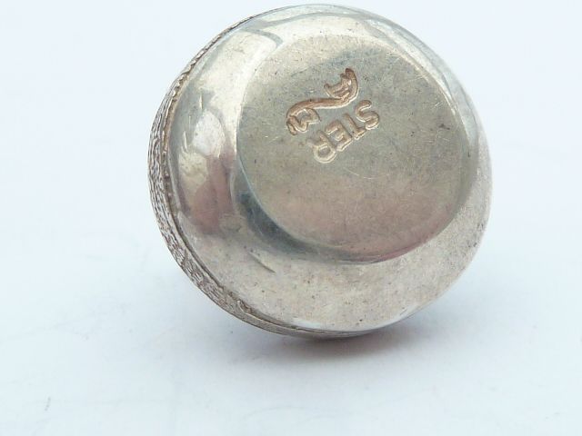 3G Large Vintage 925 Sterling Silver Charm CURLING STONE A M STER 