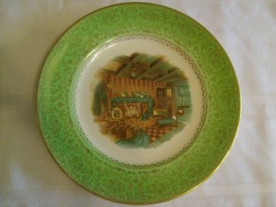 SALEM CHINA CO. COLONIAL PATTERN 23K GOLD SERVICE PLATE