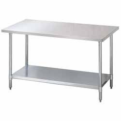 STAINLESS STEEL WORKTABLE, 36HIGH W/UNDERSHELF 24X60  