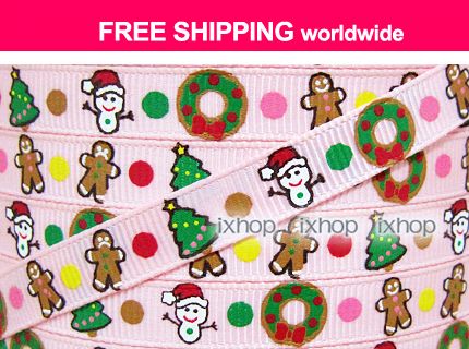 5y 3/8 9mm Snowman Christmas(U PICK COLOR) Grosgrain Ribbon 7100/32 