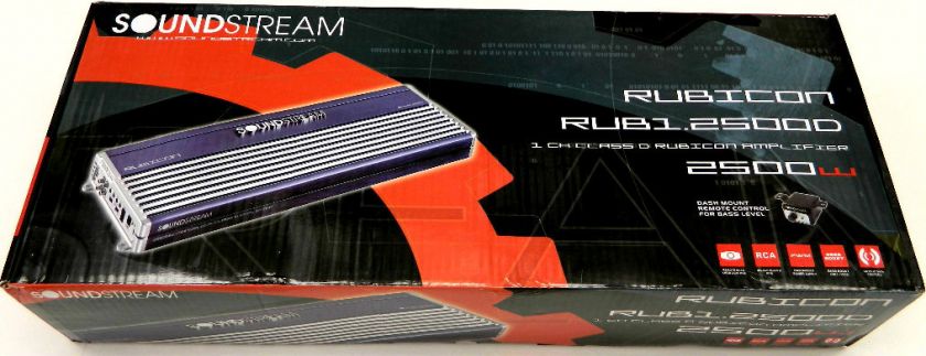 NEW ) Soundstream Rub1.2500D 2500 Watt Class D Mono Amp W/ Bass Knob 