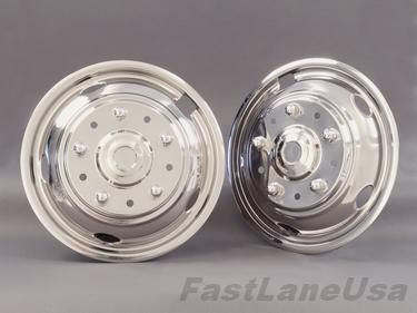 Wheel Insert Cover Hubcap SS 19.5 10 Lug Bolt On 5Hole  