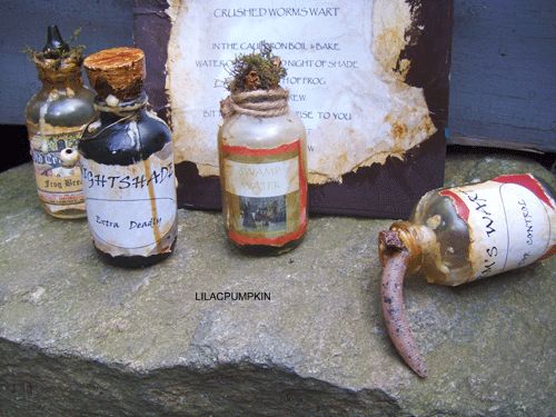 Nightmare Before Christmas POTION BOTTLES Halloween Decoration Prop 