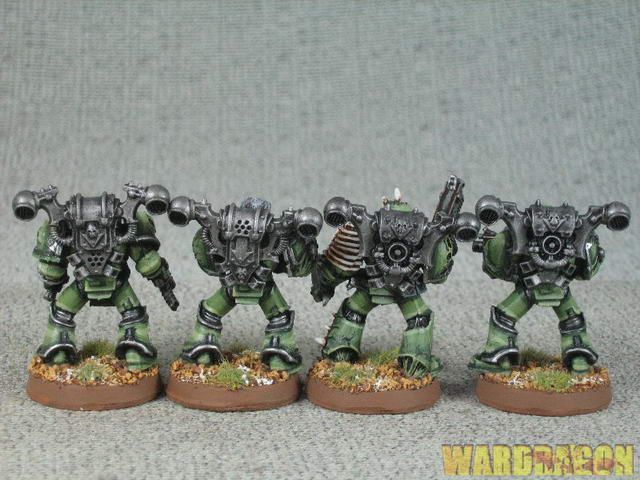 25mm Warhammer 40K WDS painted Chaos Space Plague Marines c21  