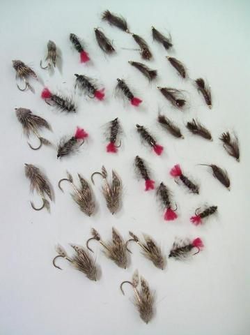   FLY FISHING GB MINI LEECH, WOOLY WORM, MUDDLER MINNOW FLIES 06,08,10