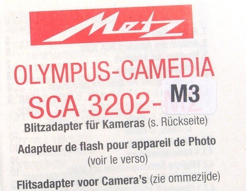 SCA 3202 OLYMPUS CAMEDIA METZ CAMERA FLASH ADAPTER M3  