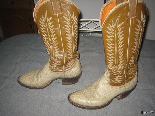 Vintage 1970s Nocona High Top Elephant Cowboy Boots  