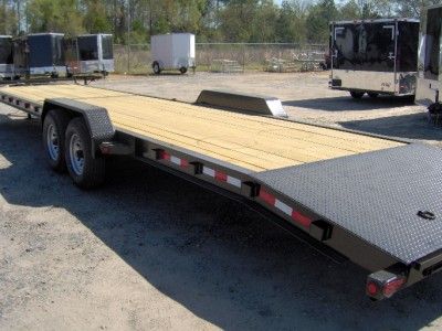 34 car hauler equipment utility trailer 2/3 wood deck  