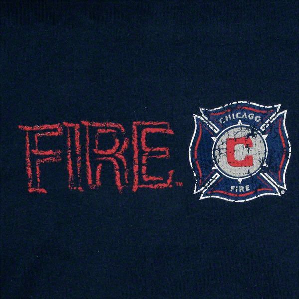 Chicago Fire Navy Outline Established Hooded Sweatshirt  