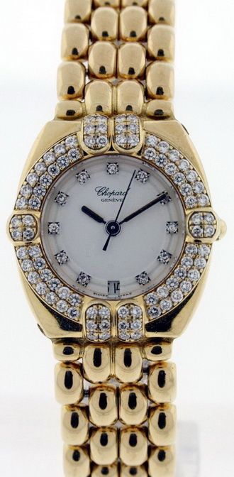 Chopard Gstaad, Diamond 18k Yellow Gold 25mm Watch.  