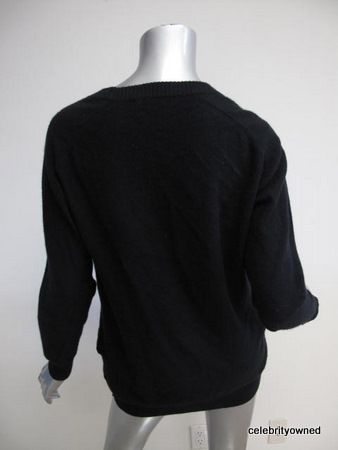 See BY Chloe Black Long Sleeve Scoop Neck Ribbed Trim Sweater  