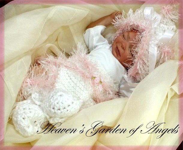 Reborn Marita Winters Sunshine sculpt Baby Girl with Custom Cocoon set 