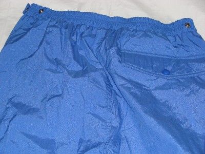   2pc Suit Blue Jacket & Full Zip Pants Nylon Wind Snow Ladies, L  