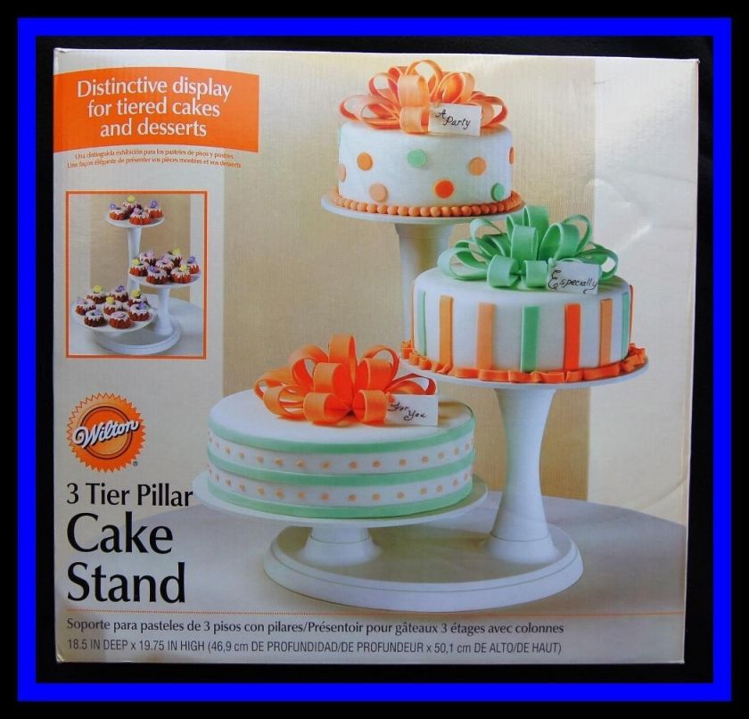 Wilton ***3 TIER PILLAR CAKE STAND*** NEW IN BOX  