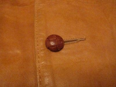 Vtg William Barry Mens USA Leather Fight Club Cool Mod Blazer Jacket 