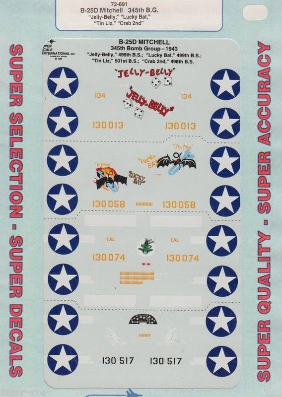 72 SuperScale Decals B 25D Mitchell 345th BG 72 691  