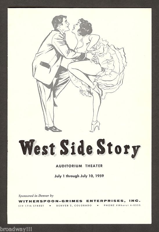 Stephen Sondheim WEST SIDE STORY Leonard Bernstein / Larry Kert 1959 