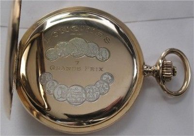 ANTIQUE LONGINES 14K GOLD HUNTERCASE POCKET WATCH, 1916  