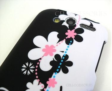 FOR HTC MYTOUCH 4G T MOBILE BLACK WHITE HARD COVER CASE  