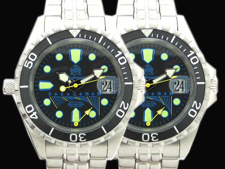 FLY BACK GMT German COMBAT DIVER 600m HELIUM SAFE T173  