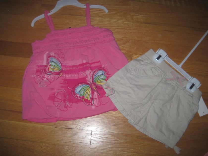 CALVIN KLEIN BALLOON TOP/SHORTS FOR GIRLS SIZE 6  