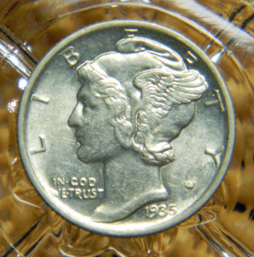 CHOICE BU 1935 P WINGED LIBERTY (MERCURY DIME)#8389  