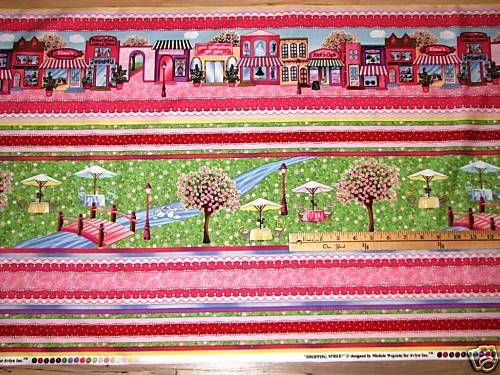 Shopping Spree Mall Doll Girls Fabric Sampler 1 Yard  