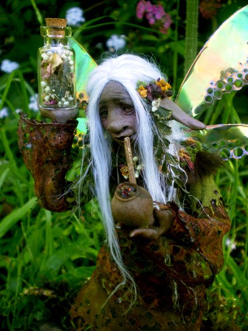 Native Aboriginal Crone Fairy  Celia Anne Harris  OOAK  